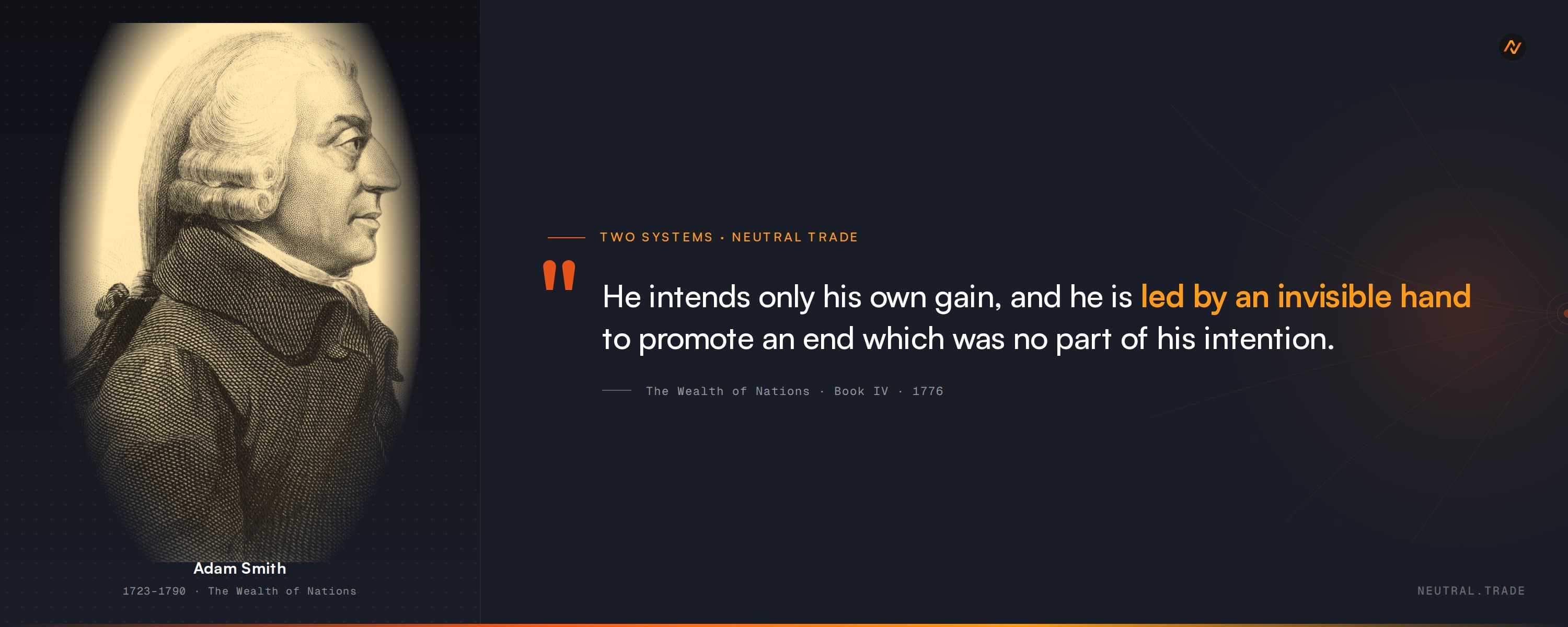 The Neutral Trade Invisible Hand