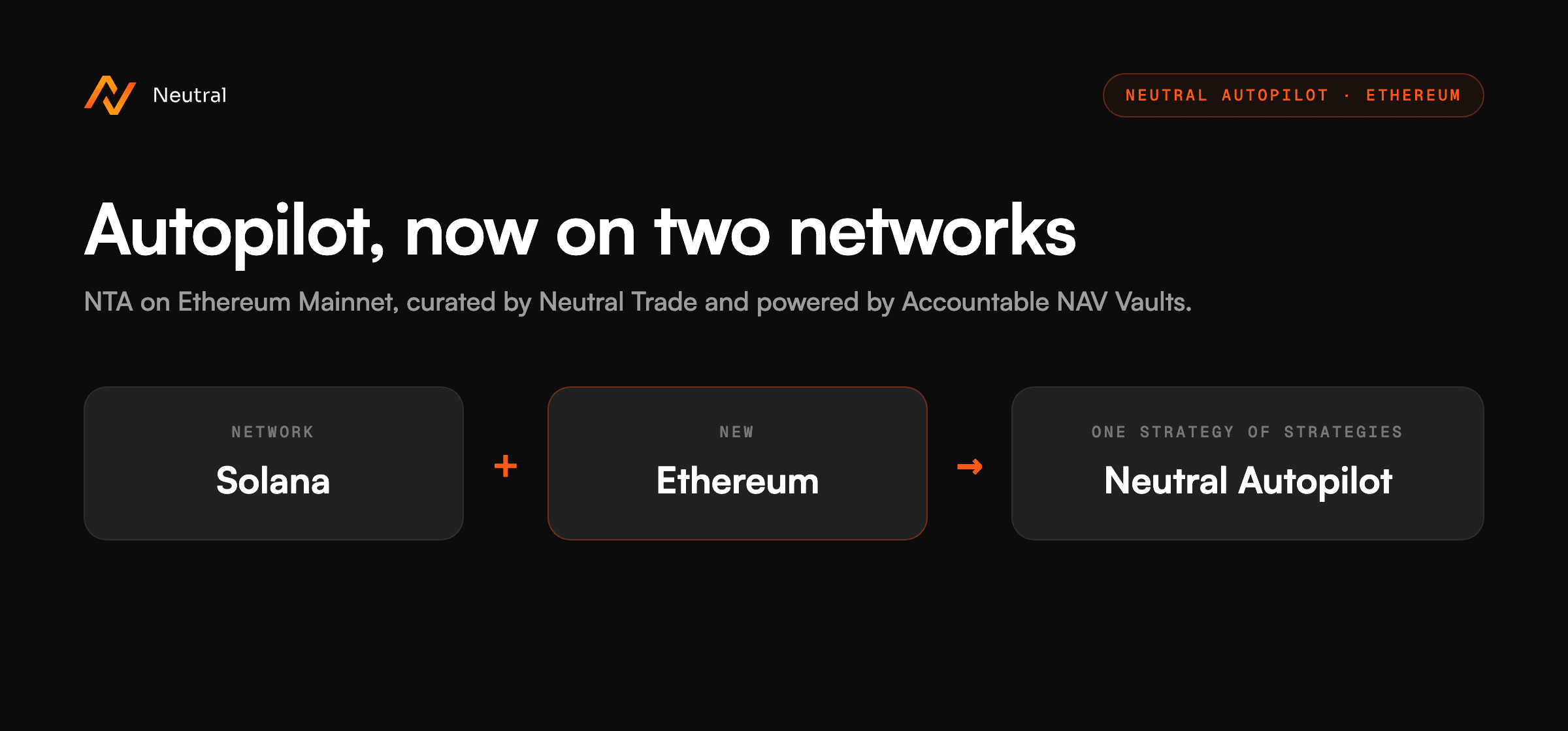 Neutral Autopilot on Solana and Ethereum