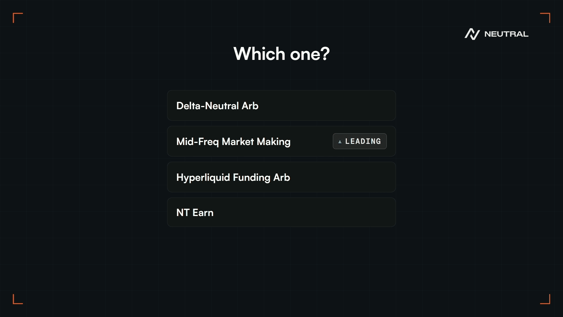 Which one? Choosing between live strategies